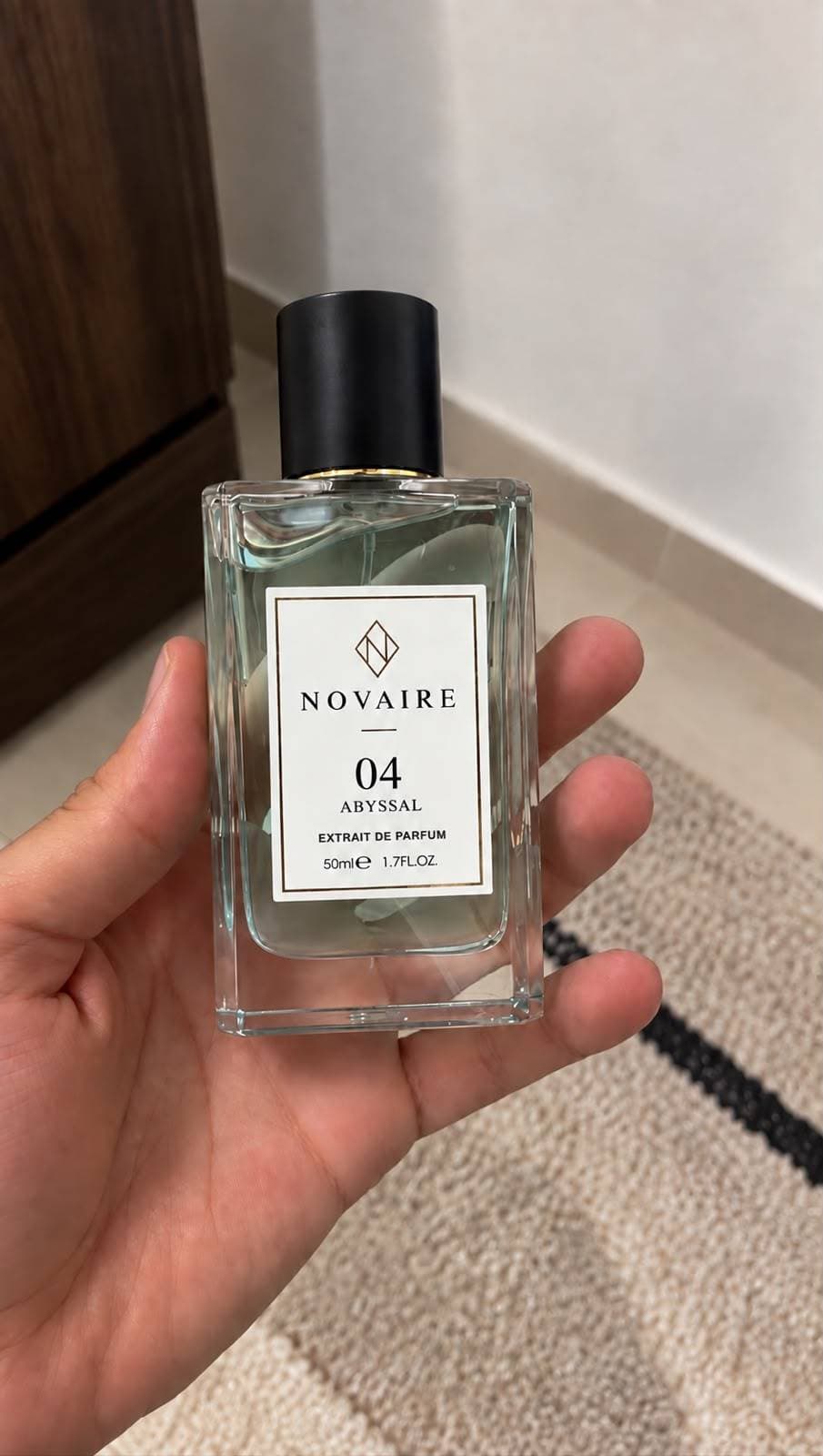 Photo envoyée par Yasmine B. — son parfum NOVAIRE reçu à Casablanca
